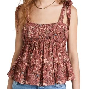 Ulla Johnson Syma top in rosebud cropped fit and flare tank size 2 NWT